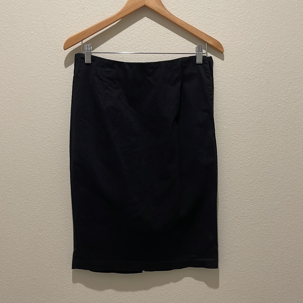 Black Pencil Skirt with back slit